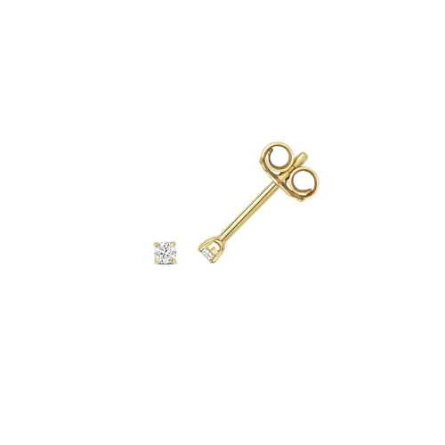 Diamond 4 Claw Earring Studs 0.006ct. 18ct Yellow Gold